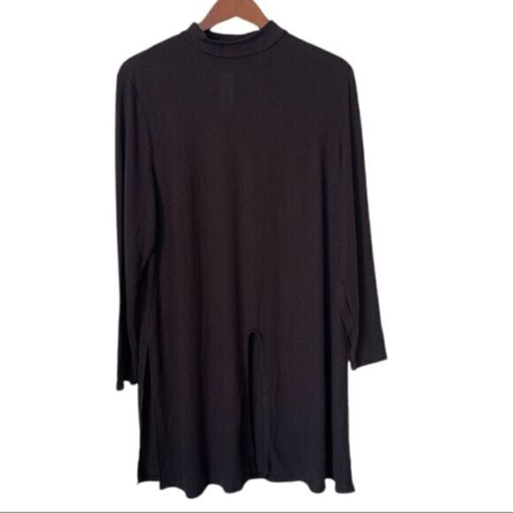 Lane Bryant Slit Front Long Sleeve Mock Neck Lightweight Sweater Tunic - Picture 1 of 7